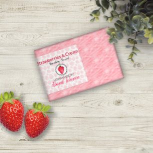 Strawberry Handmade Homemade Soap Gift Label