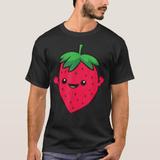 Strawberry Happy Fruit Love Strawberries  T-Shirt