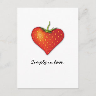 Strawberry Heart Postcard