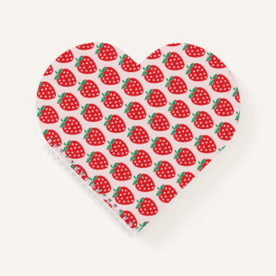 Strawberry Hearts Berry Sweet Pink Notebook
