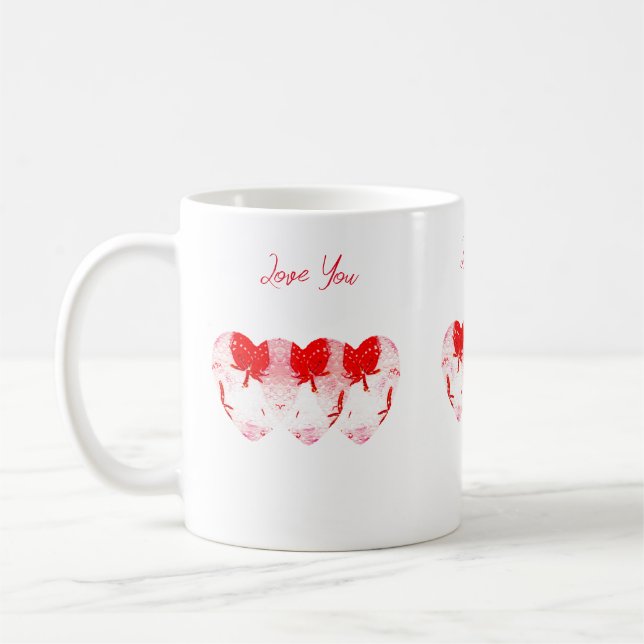 Strawberry Hearts Coffee Mug (Left)
