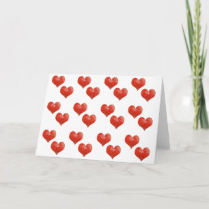 strawberry hearts holiday card