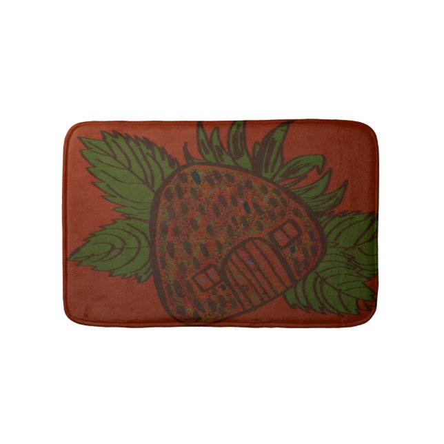 Strawberry Home Sweet Home  Bath Mat (Front)