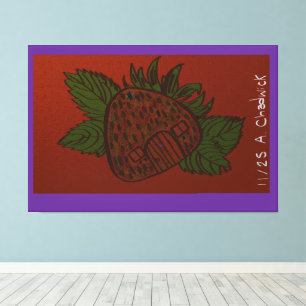 Strawberry Home Sweet Home Canvas Print