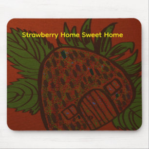 Strawberry Home Sweet Home Mouse Mat