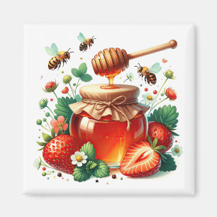 Strawberry Honey Magnet