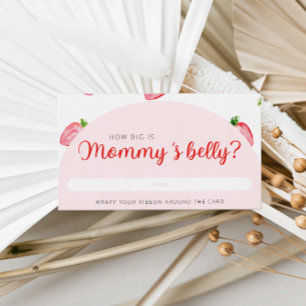 Strawberry How Big Is Mummy's Belly Baby Shower Enclosure Card