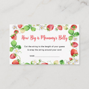 Strawberry How Big is Mummy's Belly Game Ticket Enclosure Card