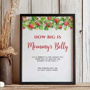 Strawberry How Big is Mummy's Belly Sign Game
