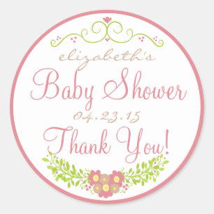 Strawberry Ice and Almond Colours Shower Classic Round Sticker