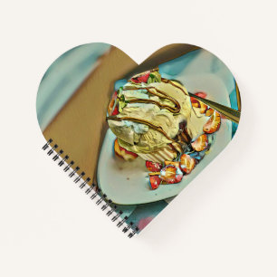 Strawberry ice cream cake notebook