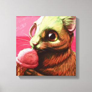 Strawberry Ice Cream Canvas Print