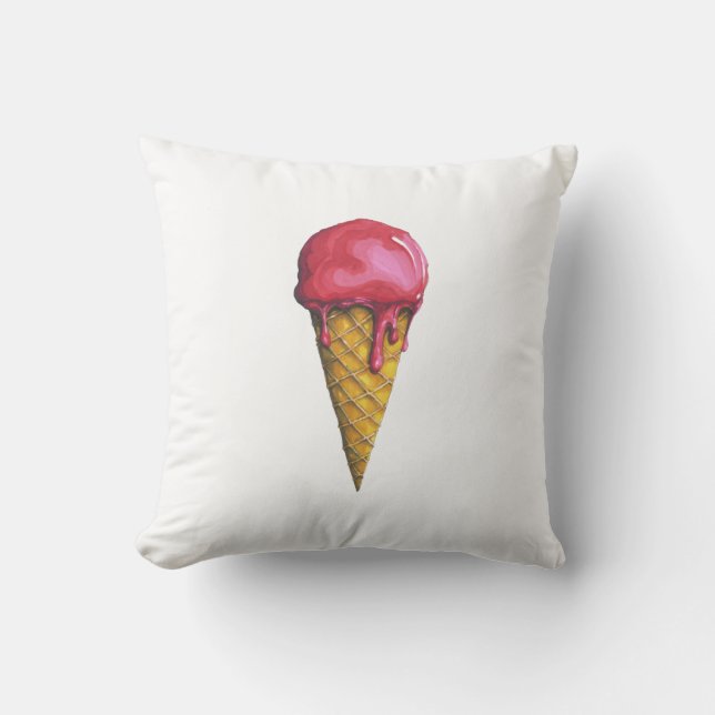 Strawberry Ice-cream cone Cushion (Front)