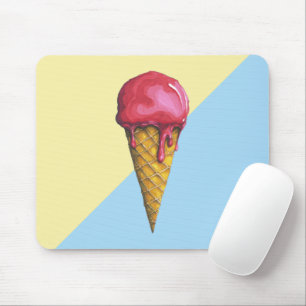 Strawberry Ice-cream cone Mouse Mat