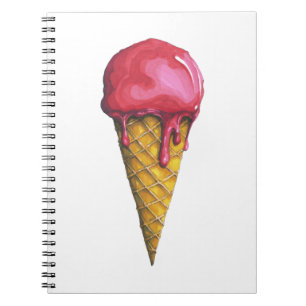 Strawberry Ice-cream cone Notebook