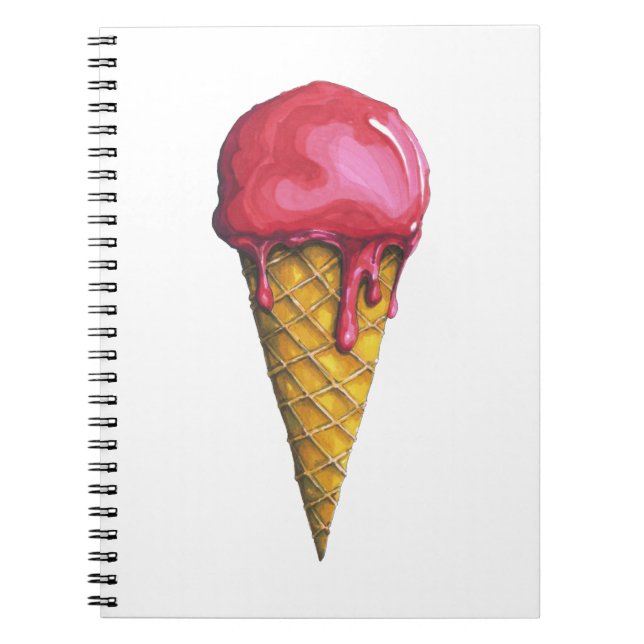 Strawberry Ice-cream cone Notebook (Front)