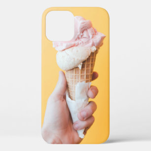 Strawberry ice cream on cone iPhone 12 case