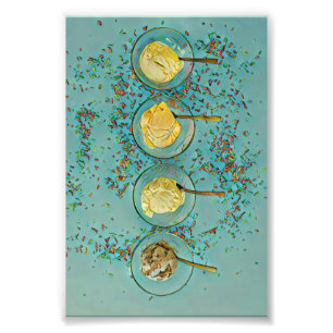 Strawberry ice cream photo print