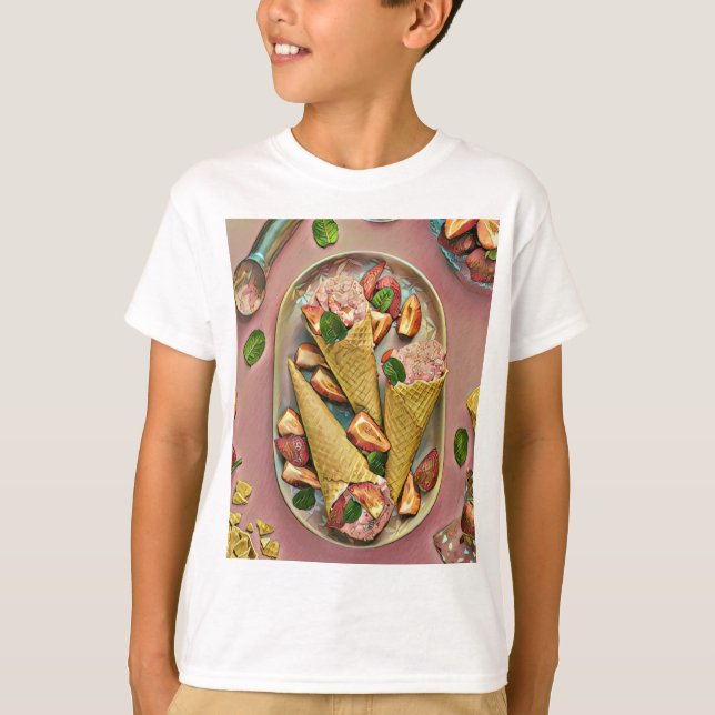 Strawberry ice cream T-Shirt (Front)
