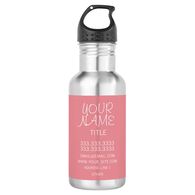 Strawberry Ice Freehand Simple 532 Ml Water Bottle (Front)