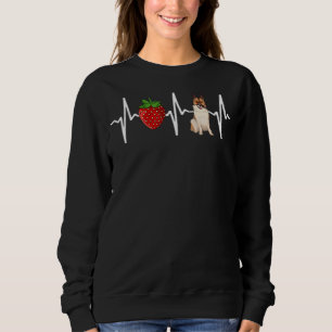 Strawberry Icelandic Sheepdog Heartbeat Dog Sweatshirt