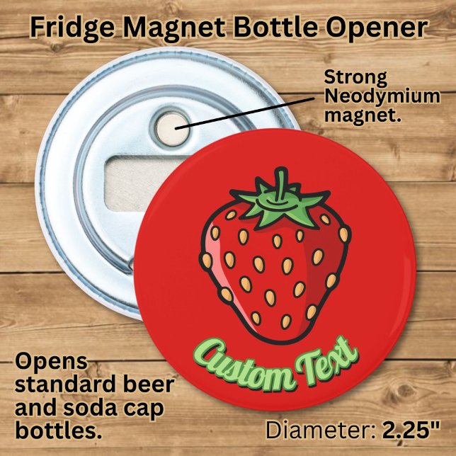 Strawberry Icon Bottle Opener (Creator Uploaded)