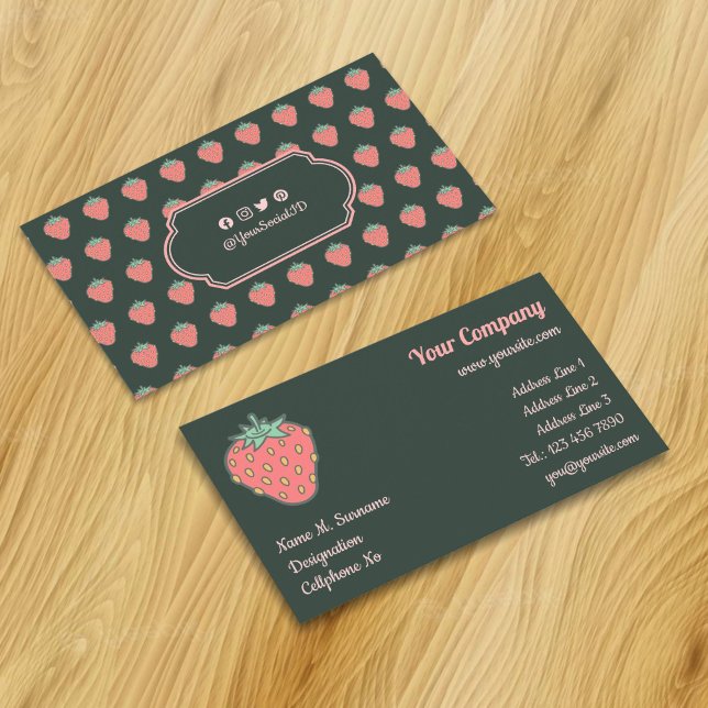 Strawberry Icon Business Card (Creator Uploaded)