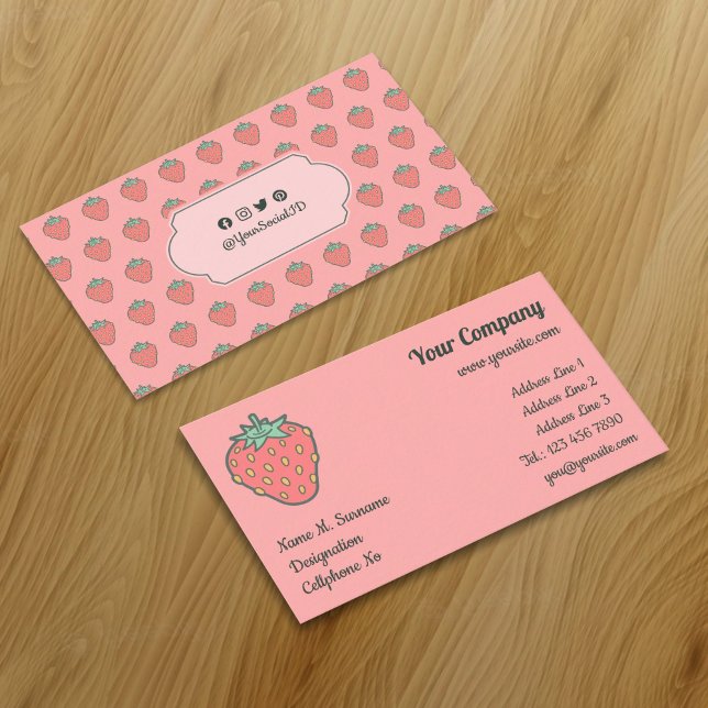 Strawberry Icon Business Card (Creator Uploaded)