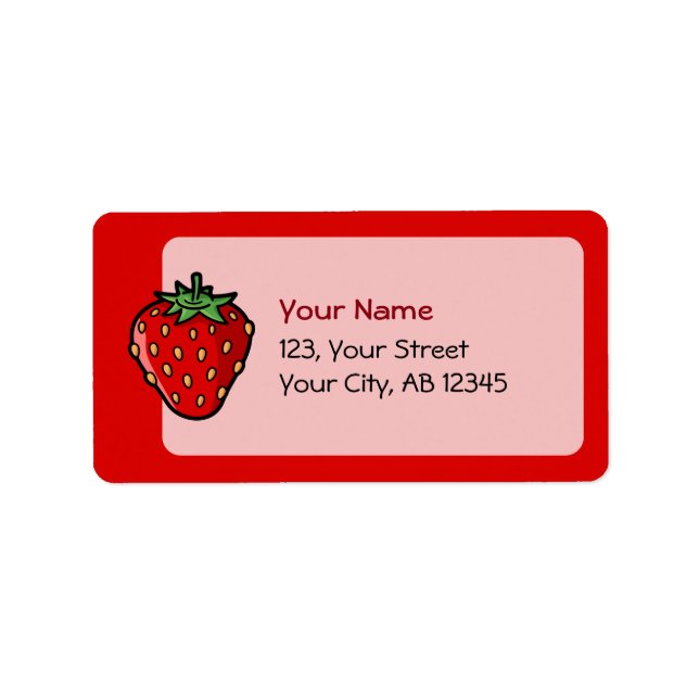 Strawberry Icon Label (Front)
