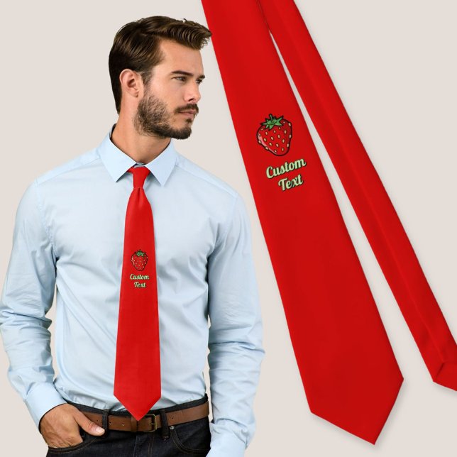 Strawberry Icon Neck Tie (Creator Uploaded)