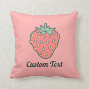 Strawberry Icon Throw Pillow