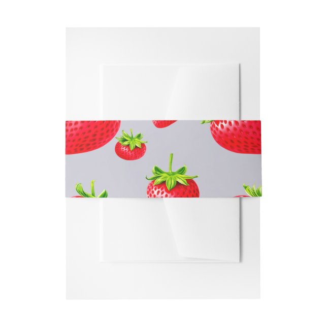 Strawberry Invitation Belly Band (Front Example)