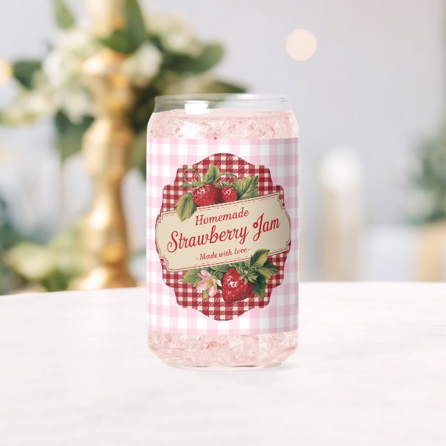 Strawberry Jam Can Glass (Insitu (Wedding))
