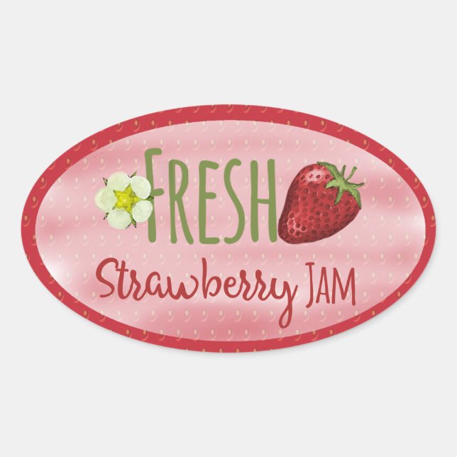 Strawberry Jam Canning Label (Front)