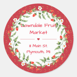 Strawberry Jam Canning Label