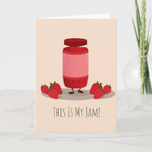 Strawberry Jam cartoon character Greeting Card
