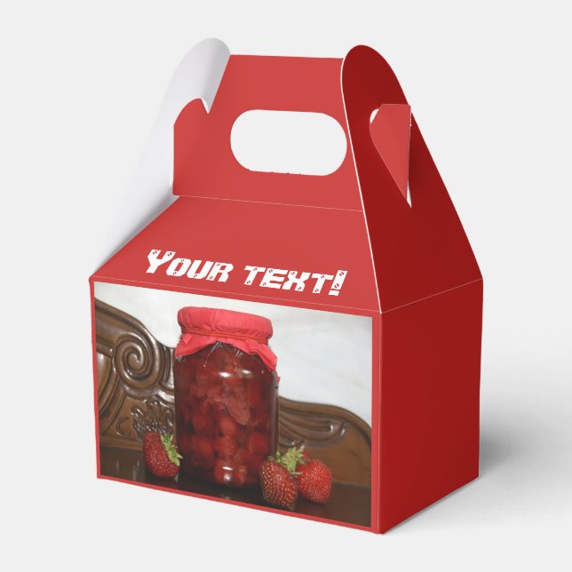 strawberry jam favour box (Front Side)