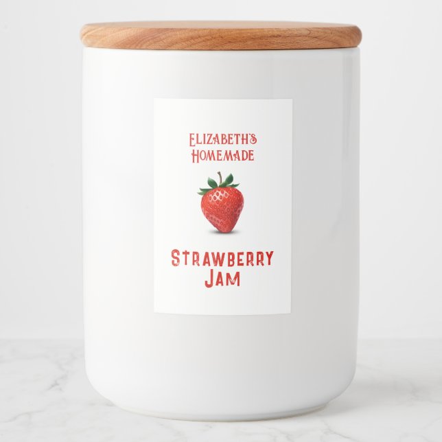 Strawberry Jam Food Label (Front)