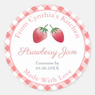 Strawberry Jam Hostess Gift Pantry Labels