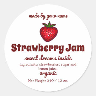 Strawberry Jam Jar Sticker