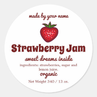 Strawberry Jam Jar Sticker