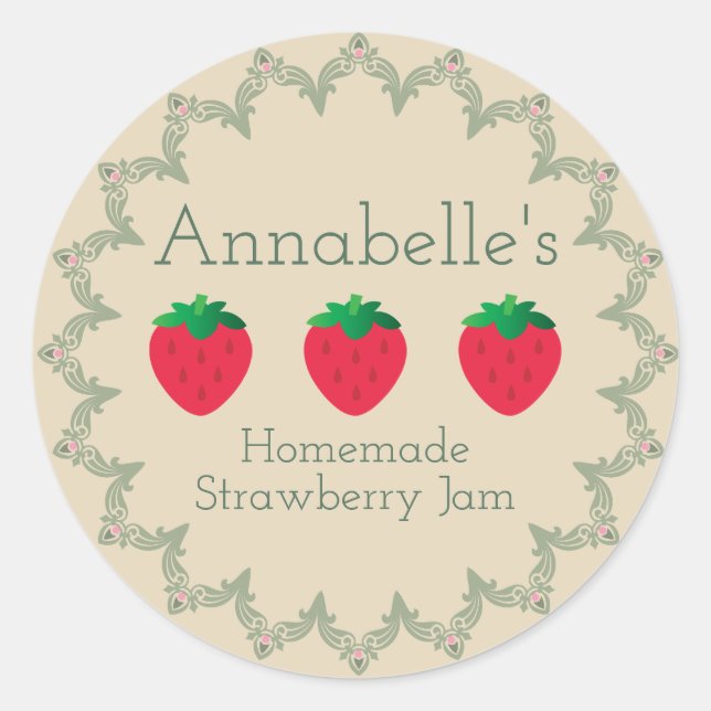 Strawberry Jam Label (Front)