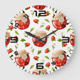 Strawberry Jam Large Clock