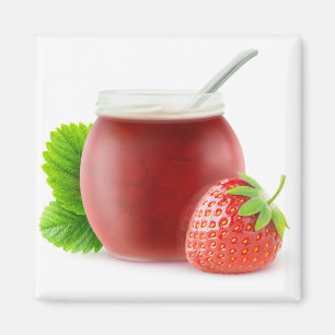 Strawberry jam magnet