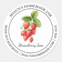 Strawberry Jam Modern label
