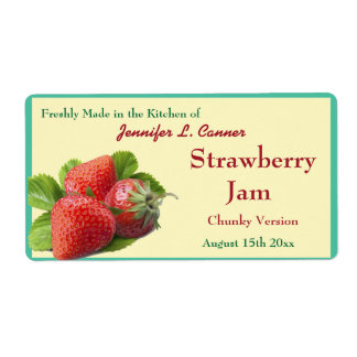 Strawberry Jam or Preserves 2 Canning Jar