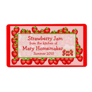 Strawberry Jam or Strawberry Preserves Labels