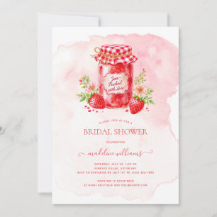 Strawberry Jam Packed with Love Bridal Shower Invitation