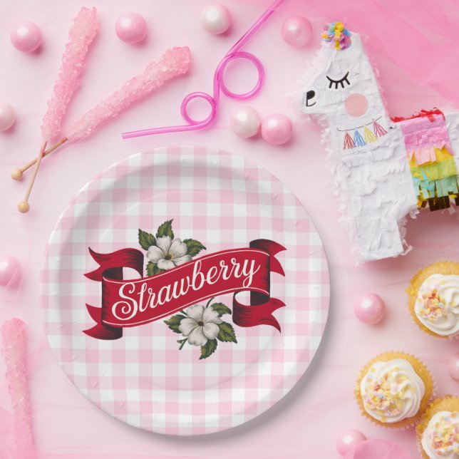 Strawberry Jam Paper Plate (Party)