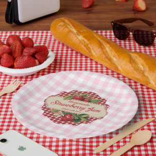 Strawberry Jam Paper Plate